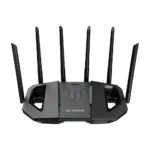 ASUS TUF Gaming BE6500 Dual‑Band WiFi 7 Router, 6500 Mbps, Quad 2.5 GbE, AiMesh Ready, Game Boost & Advanced Security – Black
